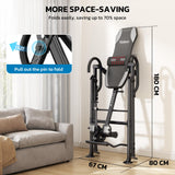 YOLEO Gravity Inversion Table for Back Pain Relief 2026 New Inversion Table w/Heat and Massage Lumbar pad Back Stretcher Machine 300 lbs
