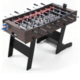 RAYKEEP 53" Folding Foosball Table with LED Lights, Full Size Indoor Soccer Game with Electronic Scoreboard for Adults & Kids, Home, Game Room, or Office – Includes 2 Balls & 2 Cup Holders