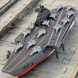 Ssccgym Remote Controlled Warship Battleship Aircraft Carrier 10km/h 4WD 2.4G RC Boat On Water Lakes Pools Exhibits Models for 14Y+ Beginners