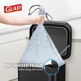 Series 2 with Clorox Protection - Large Black Kitchen Garbage Bin with Soft Close Lid