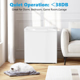 Electactic 1.7 Cu.ft Mini Fridge with Freezer, Compact Refrigerator, Single Reversible Door, Ultra Quiet, White