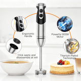 Megawise High-Power Hand Blender – 400W Max Power with Versatile 3-in-1 Attachments (Blending Shaft, Whisk, Chopper); Ergonomic Design with Adjustable Speed Control; Easy to Clean and Maintain (Black)