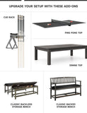 Legacy - Baylor Ⅱ Slate Pool Table W/Premium Billiards Accessories （8FT, Shade Finish）