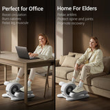 Under Desk Elliptical Machine, Ellipse Leg Exerciser for Seniors, Quiet & Portable Electric Seated Eclipse Exercise Training Machine with Remote, 12 Level Speeds & Mute Function, Manual & Auto Mode UMAY