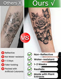 Actgan Semi Permanent Tattoos, 2 Sheets Realistic Temporary Tattoos for Women, Waterproof Non-Reflective Fake Tattoo for Summer Party, Lasts 1-2 Weeks for Thigh Arm, Large Sexy Peony Floral Butterfly