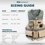 Stohlquist® Spinner Fishing Life Jacket. USCG Approved PFD Life Vest. High Mobility, Comfortable Fit, Multi Pocket, Unisex.