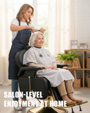 IJIALIFE Salon Chair for Hair Stylist, 550 Lbs Heavy Duty Reclining Barber Chair with High-Density Foam Cushioning, Hydraulic Styling Chair for Spa Beauty Salon Home Studio (Black & Gold)