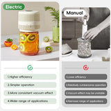 Mason Jar Vacuum Sealer Kit, Electric Sealer for Wide and Regular Mouth Mason Lids, Canning Vacuum Sealer Mason Jar, Automatic Vacuum Sealer Machine for Food Storage - Ivory