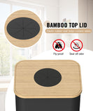 Bins for Kitchen, 26 Gallon (100L) Recycle Bin with Bamboo lid