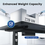 Standing Desk with Integrated Dual-Beam, Cable Management, 3 Memory Height Adjustable Computer Desk for Home Office Workstation