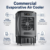 JUPITER-16 9000CFM 3600 Sq Ft Portable Evaporative Air Cooler with Remote, Swing Feature, 12 Gal Tank, Commercial Use, Industrial Strength for Large Facilities: Warehouses, Factories, Restaurants