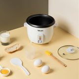 6-cup (cooked) 1.5 Qt. One Touch Rice Cooker, White (ARC-363NG), 6 cup cooked/ 3 cup uncook/ 1.5 Qt. AROMA