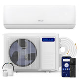 DELLA Motto Series 23000 BTU 19 SEER2 230V Mini Split AC, Cools Up to 1500 Sq.Ft, Works with Alexa and Wifi, Ductless Inverter System Air Conditioner, Pre-Charged Heat Pump and 16.4ft Kits