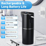 Fantictas Automatic Soap Dispenser,Touchless Hand Wall Mount Rechargeable 3 Gear Adjustable Electric Soap Dispenser 350ml with Infrared Motion Sensor for Bathroom,Kitchen,Office, Black Gel