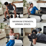 Finer Form Gym Quality Foldable Flat Bench for Multi-Purpose Weight Training and Ab Exercises - Free PDF Workout Chart Included FF Finer Form