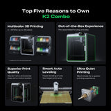 Creality K2 3D Printer, Multicolor Printing Need CFS, Max 600mm/s Printing Speed, Smart Auto Leveling & Al Camera, Next-Gen Direct Drive Extruder, 95% Pre-Assemble, Build Volume 260 * 260 * 260mm
