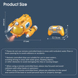 Hylukon Remote-Controlled Motorboat RC Submarine 2.4G Double Propeller Remote Control Boat with Light and Water Spray Function 360° Rotation Electric Boat Summer Teens Water Toys