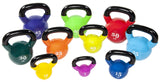 Fitvids All-Purpose Color Vinyl Coated Kettlebell, 5-50 Pounds, Yellow Fitvids