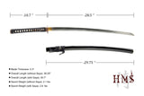 Hand Forged 1060 Demi-God Katana, Heat Tempered Full Tang Samurai Sword