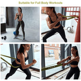 VEICK Resistance Bands for Working Out, Rubber Exercise Band Set for Men Women, Heavy Full Body Elastic Workout Bands Equipment for Home Fitness Gym, 4 PCS