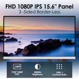 Redalf 15.6" FHD IPS Triple Portable Monitor for Laptop, Fits Laptops