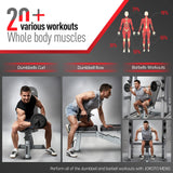 JOROTO Weight Bench, Adjustable Workout Bench Press, Foldable Strength Training Benches for Home Gym Full Body Workout, Incline Decline Flat Utility Workout Bench JOROTO