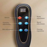 Full Body Massage Mat with 20 Acupressure Heads - Neck & Back Pain Relief, Lumbar Support, Heating Mattress for Muscle Relaxation - Plush Black Massage Chair Pad