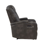 72" Power Reclining Sleeper Sofa Couch with USB Ports, Home Theater Power Reclining Loveseat with Cup Holders | Brownish Gray Lexicon