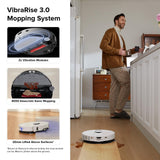 roborock S8 MaxV Ultra with Refill & Drainage System Robot Vacuum and Mop, Check Installation Space First, FlexiArm Design, Auto Mop Wash&Dry 10000Pa Suction, Obstacle Avoidance, 20mm Auto Mop Lifting