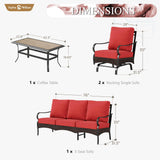 Sophia & William Metal Patio Furniture Set, 4 Pieces Outdoor Conversation