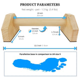 CALI SPORTS Push Up Bar Calisthenics Equipment, Solid Wood Parallettes Bars for Floor Use, Perfect Pushup Bar and Handstand Push Up Handles for Men and Women, Includes Wrist Wraps CALI SPORTS