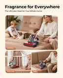 JIGOO J300 Pro Matture Vacuum Cleaner with 14Kpa 550W Powerful Suction, Infrared, UV & Heating Tech for Deep Cleaning, Anti-Allergen Bed Vacuum with Dust Sensor & Plant Fragrance for Bed, Sofa, Crib.