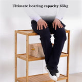 Pc Stand Movable PC Tower Stand Printer Stand, 4-Tier CPU Stand with Open Shelves, Bamboo PC Case Floor Stand with Storage, for Home Office(Brown,51 * 26 * 105cm)