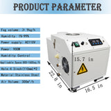 HQHAOTWU Commercial Ultrasonic humidifier Cooler Sprayer 9KG/h Industrial Portable Fog Maker Large Volume 800-1600 Square Feet Humidifier for Warehouse Vegetable Fresh