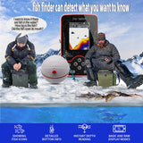 RICANK Portable Kayak Fish Finder - Fish Depth Finder for Boats - Rechargeable Transducer Fishing Gear Kayak Fishing Accessories Fishfinder Fish Finders & Depth Finders for Boats