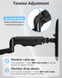 MOUNTUP Dual Monitor Wall Mount for 2 Max 32 Inch Computer Screen, Fully Adjustable Double Monitor Arm, Wall Mounted Monitor Holder Support 4.4-19.8lbs Display, VESA Bracket 75x75, 100x100
