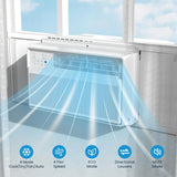 ZAFRO 12000BTU Window Air Conditioners Cool up to 550 Sq. Ft,2 Cooling & Fan Speeds,Ultra-Quiet, Remote Control, White[2025New]