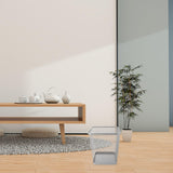 jojofuny Wire Mesh Wastebasket with Solid Base for Office