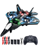 Drones for Kids Form RC Plane, Remote Control Airplane, Aircrafts for Boys and Girls, Jet Helicopter Drones with LED Lights 360° Flip, 3 Rechargeable Batteries Toys for Christmas