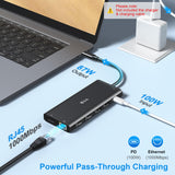 USB C Laptop Docking Station Dual Monitor 14 in 1 USB C Hub Multi Adapter