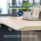 Vari ComfortEdge Electric Standing Desk – 60x30 – Light Wood/Black