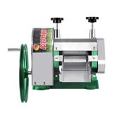 TRY-YEAN Manual Sugar Cane Juicer, Commercial Handwheel Sugar Cane Press Stainless Steel, Sugar Cane Juice Squeezer with 2.5" Large Inlet, 3 Steel Rollers, 110LBS Output per Hour