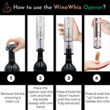 Electric Wine Opener Set with Base and Accessories (Rechargeable Stainless Steel Corkscrew, Dispenser, Foil Cutter Tool, Stopper) | Lovers Gift for Housewarming, Birthday, Registry