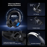 Wireless Noise Cancelling Headphones, 120H Playtime, Over Ear Headphones