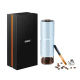 Portable Electric Coffee Grinder, Rechargeable Handheld Grinder with Stainless Steel Conical Burr, Adjustable Grind Settings, for Espresso, Moka, Pour Over, French Press, Cold Brew, Azure