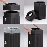 Safco Canmeleon Garbage Can for Indoor and Outdoor Use, Durable & Weather-Resistant Trash Receptacle, 30 Gallons Safco