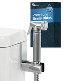 HammerHead Showers Solid Metal Handheld Bidet Sprayer for Toilet, Handheld Bidet Attachment with 59-Inch Hose and Leak-Proof T-Valve, Jet Spray for Toilet, Muslim Shower, Chrome