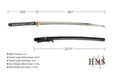 Hand Forged 1060 Dragon Katana, Heat-Tempered Full Tang Japanese Samurai