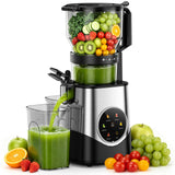 COWSAR Juicer Machines with 6.1" Large Chute, Cold Press Juicer for Whole Fruits & Vegetables, Easy to Clean, High Juice Yield, Home Juicer for Makes Juice, Nut Milk