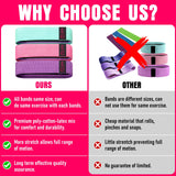Fabric Resistance Bands for Working Out - Exercise Bands for Women and Men, Booty Bands for Legs and Butt, Yoga, Pilates, Rehab, Fitness and Home Workout COOBONS FITNESS